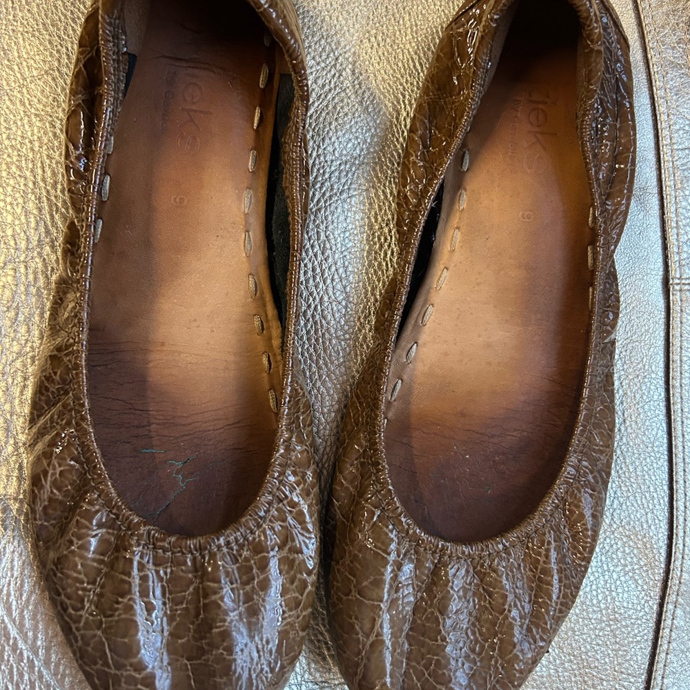Tieks Sienna Croc Leather Flats